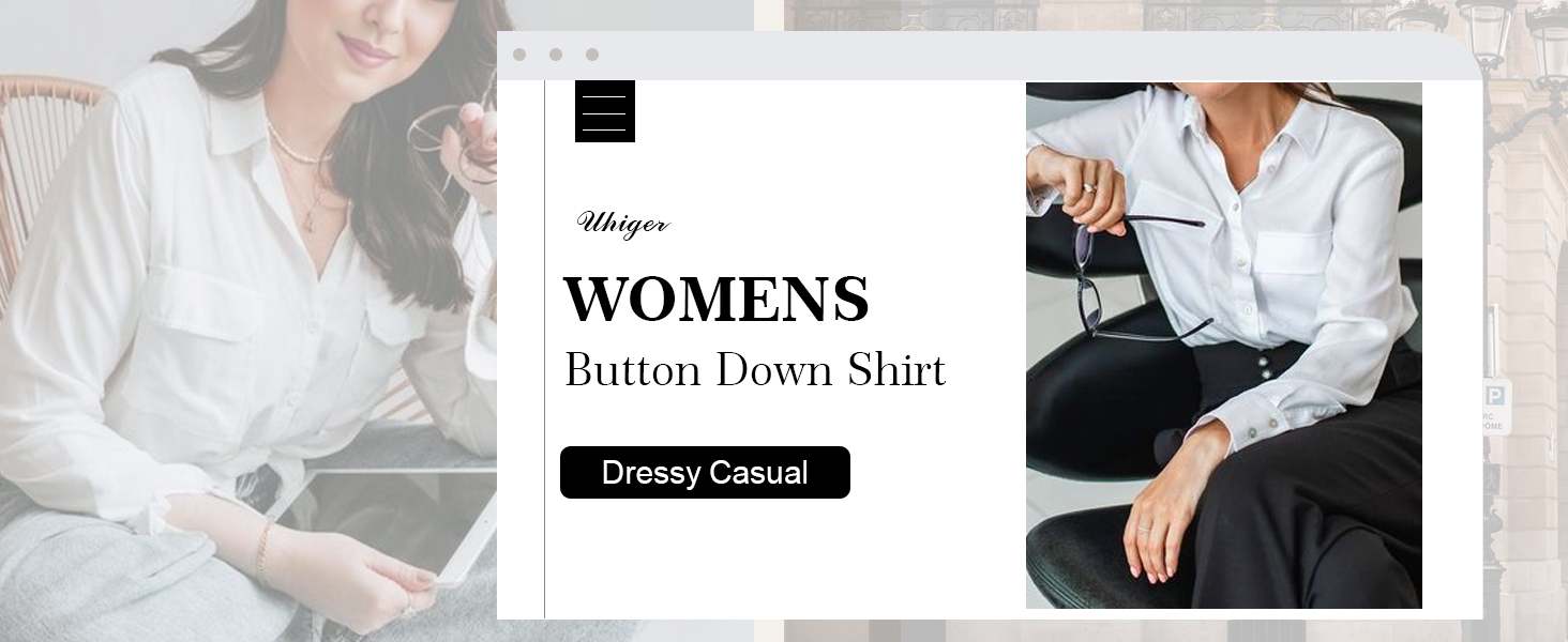 Button Down Work Tops for Women 2024 Business Professional Shirt Ladies