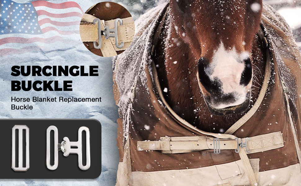 Harrison Howard 6PCS Hardware Horse Blanket Surcingle