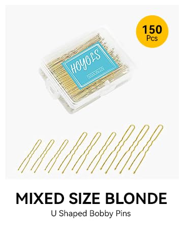 Bobby Pin Brown, Hairpins for Thick Thin Hair, Secure Hold Wavy Slide Proof Gold Hair Styling Pins
