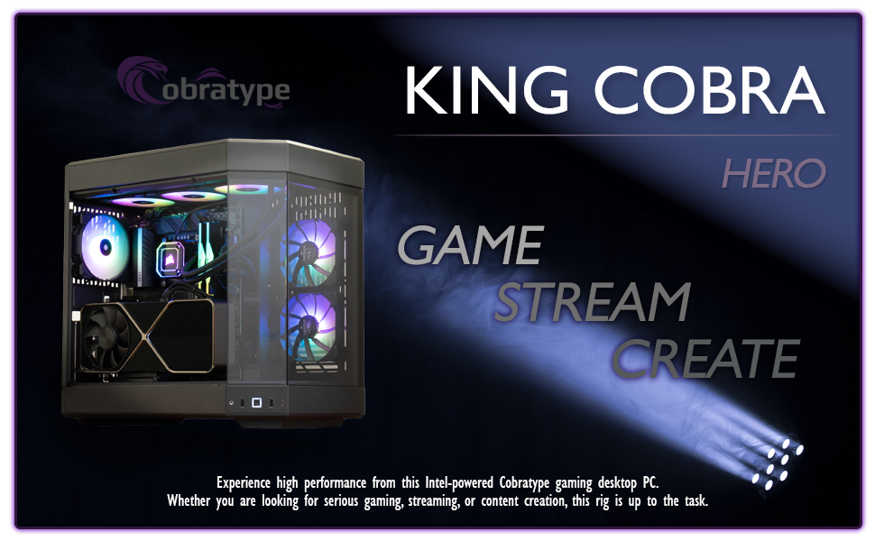 Cobratype King Cobra Hero Desktop Gaming PC Intel Core i9