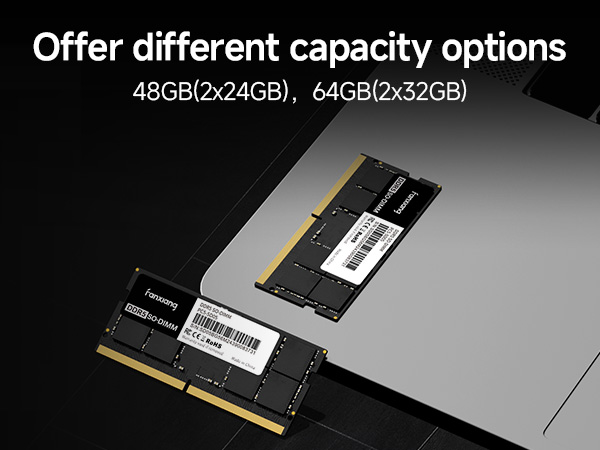 新品未開封　fanxiang 64GB DDR5 メモリー Amazon.co.jp: Fanxiang DDR5 64GB(2x32GB)5600MHz RAM ノートPC