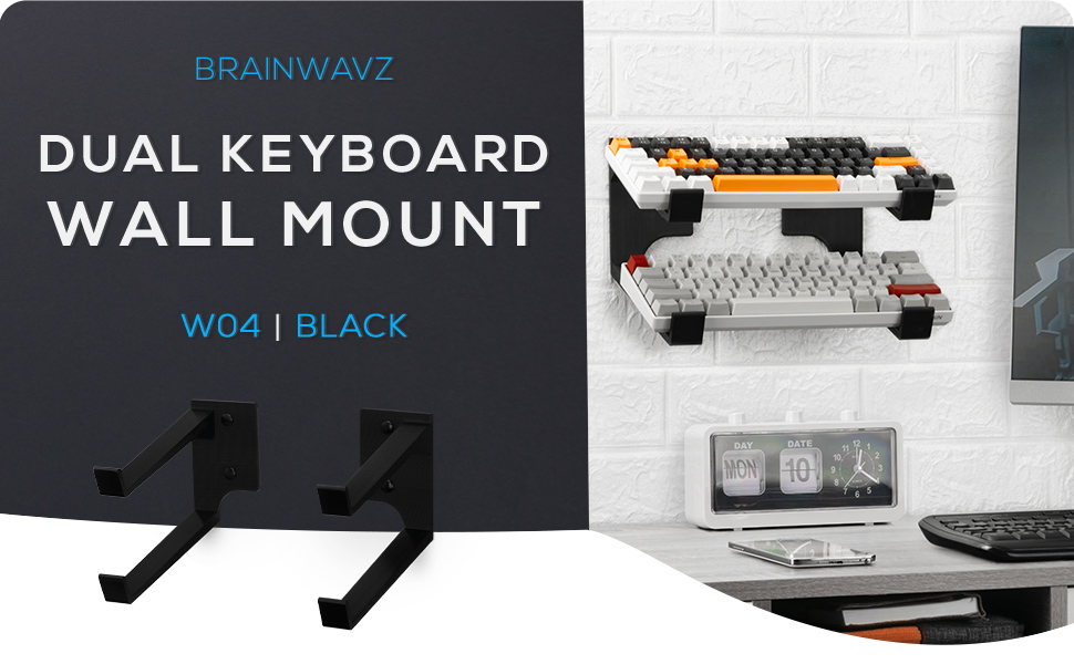 BRAINWAVZ Dual Gaming Keyboard Stand for Wall Mounting