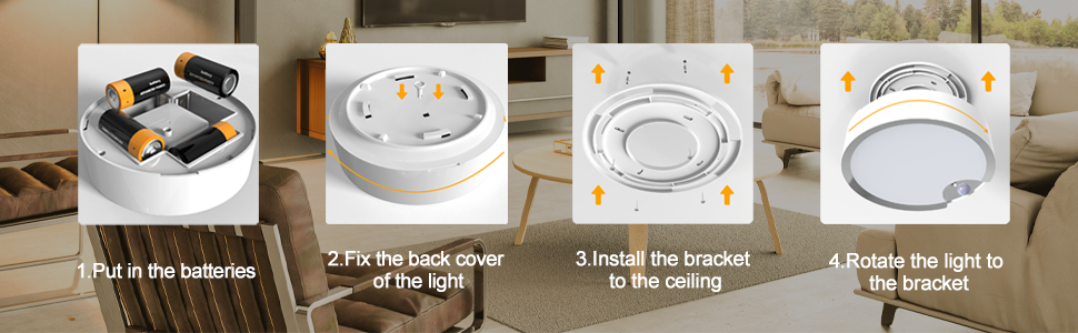 TOOWELL Warm Motion sensor light