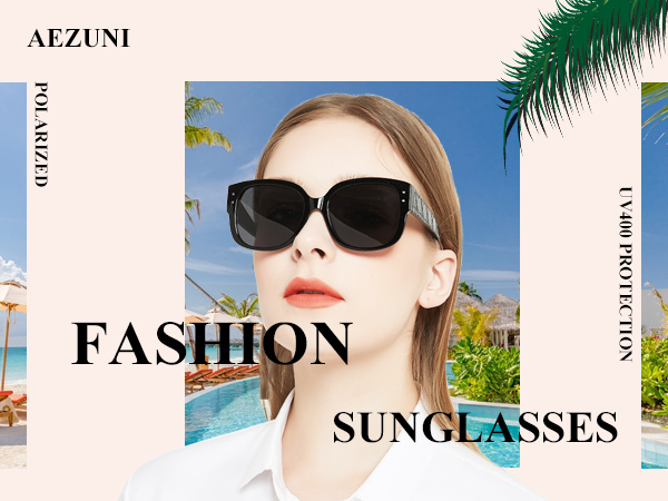 Amazon.com: AEZUNI Trendy Sunglasses Women Stylish Oversized
