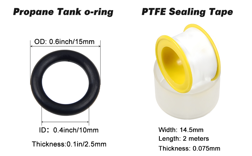 YUEARN 20 PCS Propane Tank ORing with 1PCS Thread Sealing
