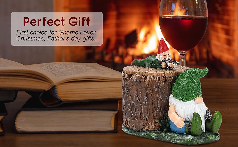 MOOTKA Gnome Gun Ashtray with Lid, Handmade Cool Resin