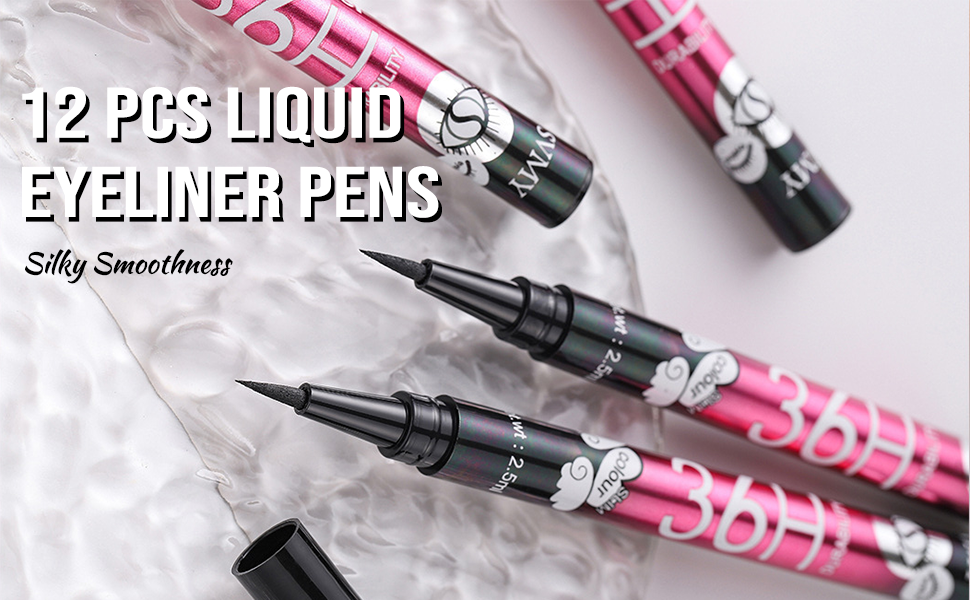 12 pcs liquid eyeliner