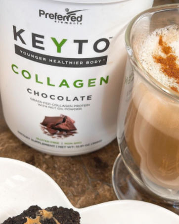 keto collagen peptides protein powder keto MCT oil powder hydrolyzed low carb paleo supplement