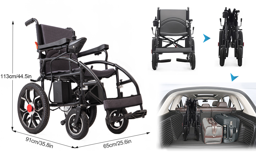 Electric Wheelchair for Adults Seniors, 500W All Terrain