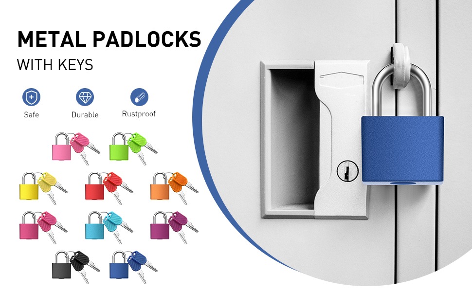 Metal Padlock with Key