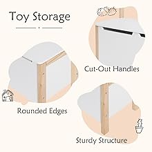 WOLTU Cassapanca In Legno. Contenitore Per Bambini. Baule Portagiochi Mobile 12 1