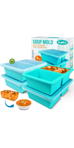 1cup silicone soup ice cube mold with lid 