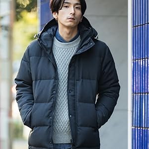 BLK フード付き ジャケット Mサイズ ネイビー Amazon | [NAVY] [ネイビー] ダウンジャケット メンズ 撥水 700
