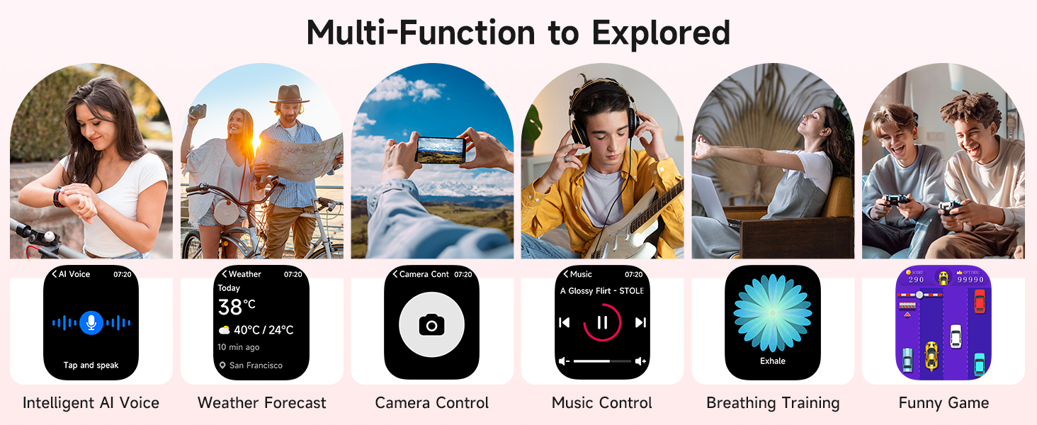 Smart Watch for Women Android &amp; iPhone, Alexa Built-in, activity fitness tracker