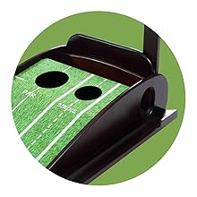 Wood Golf Putting Green Mat Practice Putting Green with Ball Return Indoor Golf Putting Green