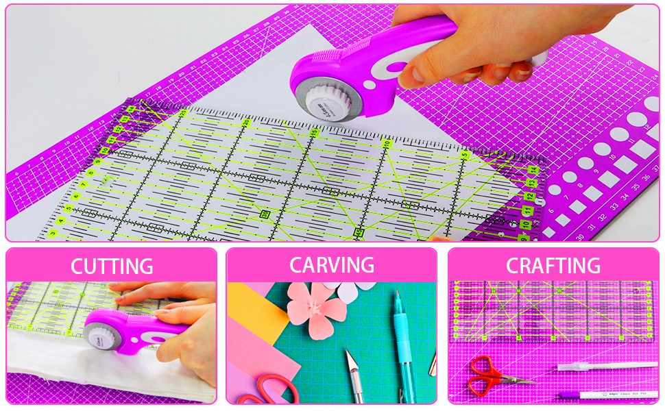 Rotary Cutter Set, 38PCS 45mm Rotary Fabric Cutter Wheel