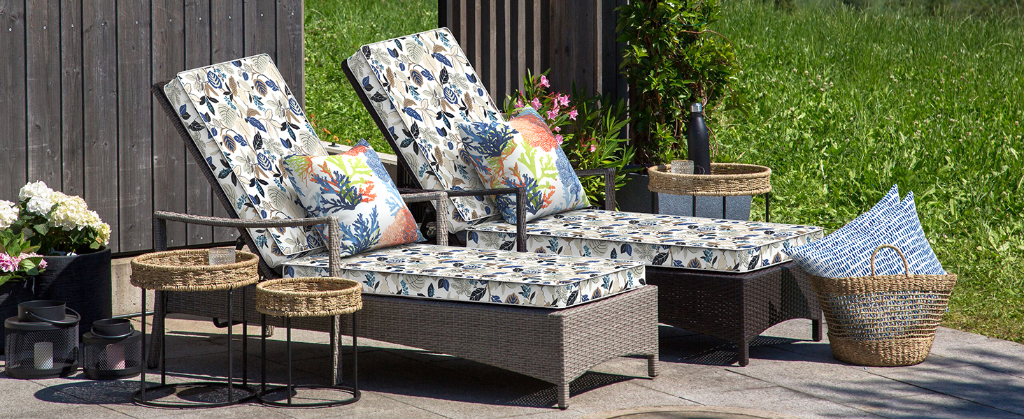 Outdoor Chaise Lounge Cushion
