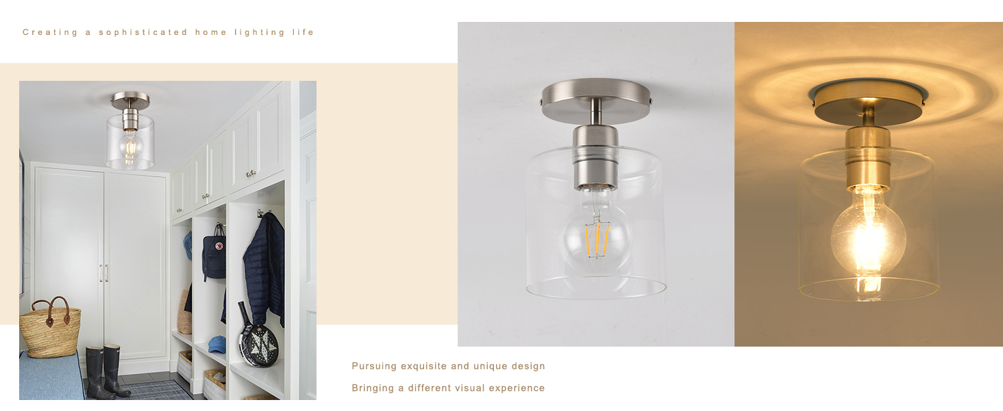semi flush mount ceiling light