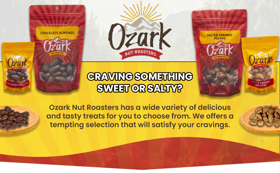 OZARK NUT ROASTERS, Sugar Free Dark Almonds, Flavored