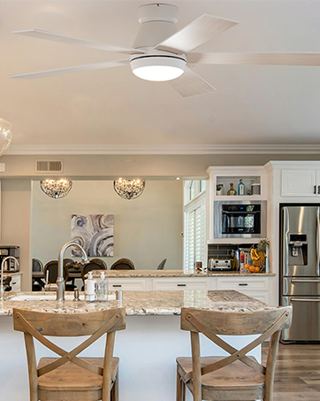 TCL 52" Flush Mount Ceiling Fan with Lights