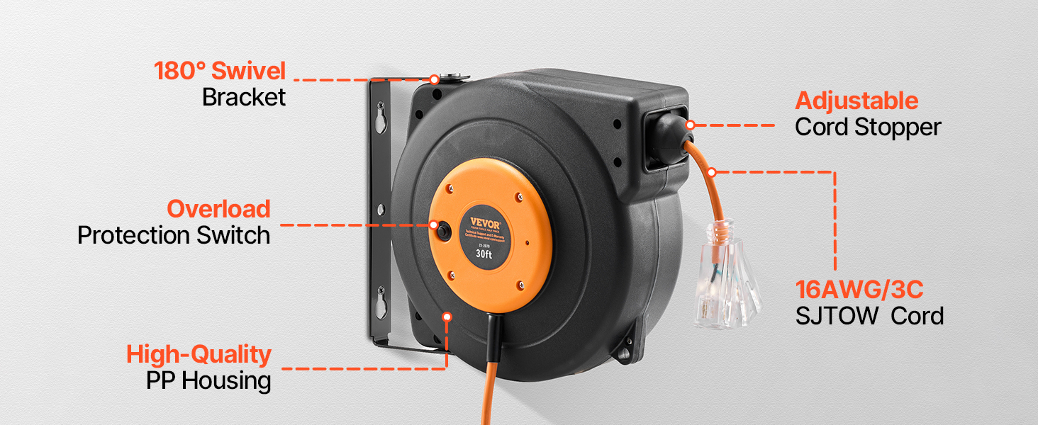 retractable cord reel heavy duty