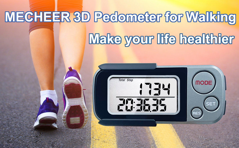 3D Pedometer for Walking, Step Counter for Walking with