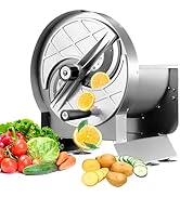 Anatole Commercial Vegetable Slicer Stainless Steel for Tomato Onion Potato Lime 0-0.5'' Thicknes...