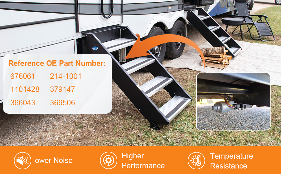 Queencar RV Step Motor Compatible with Kwikee Step Motor