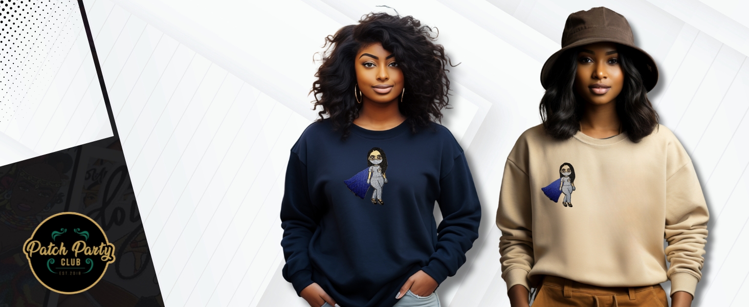 Masked Nurse Tammi Iron-on Embroidered Patch