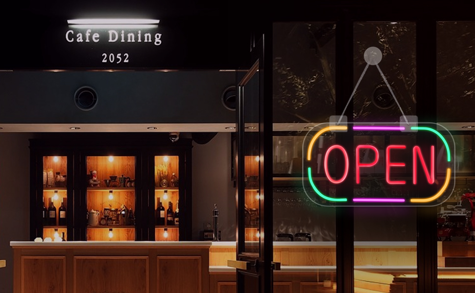 Sifxouped Open Sign, 16.5 X 9 inch Open Signs for Business