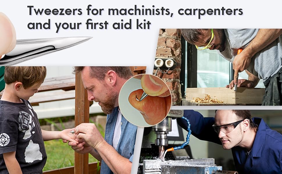 DUROX Surgical Tweezers for Ingrown Hair and Splinter Removal. Sharp Tweezers Come