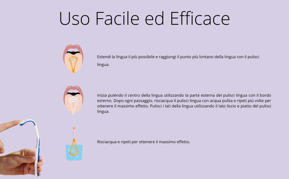 Raschietto per lingua, freschezza duratura, acciaio inossidabile, materiale di grado medico