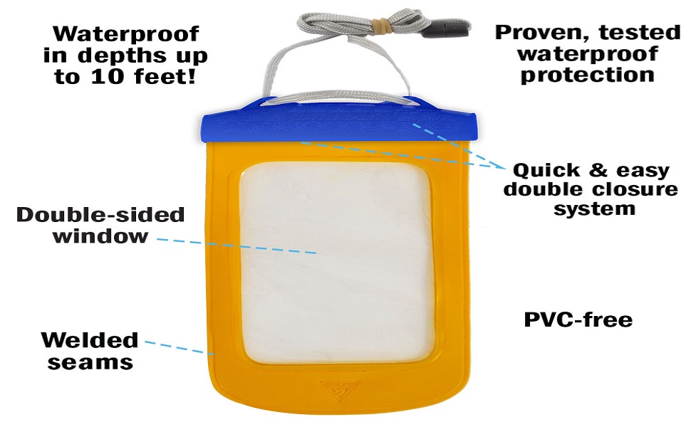 Seattle Sports E-Merse Waterproof Submersible Phone Protector Dry Bag Case.