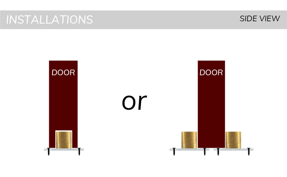Hicello 2PCS Sliding Door Bottom Ø12mm Floor Guide for Sliding Door