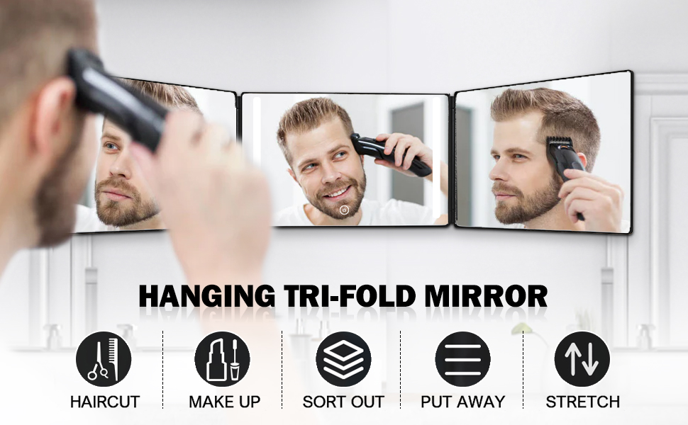 3 Way Mirror for Self Hair Cutting Mirror 