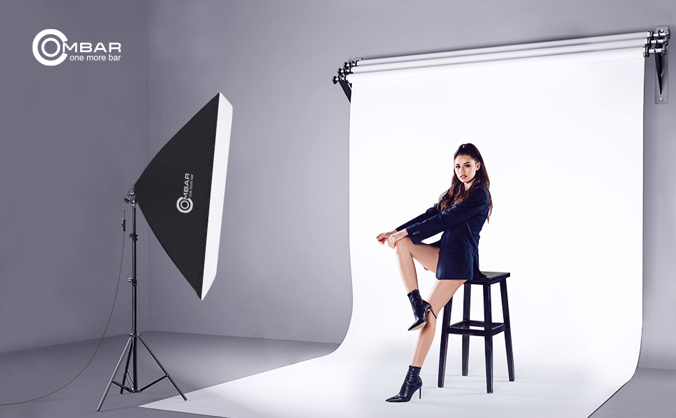 OMBAR Softbox Set Dotografico per Studio Fotografico, 50 x 70 cm