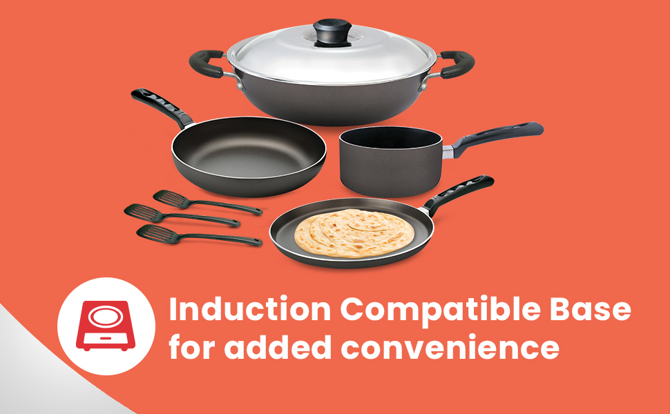 Buy NIRLEP Sakhi 8 Pieces Cookware Set Non Stick Tawa, Non Stick