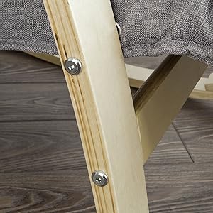 SoBuy Relax Chair Rocking Chair With Adjustable Footrest Side Bag, FST18-DG 22 FST18-DG