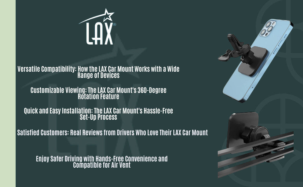 LAX MagSafe Compatible Car Mount-MAGAIRVNT