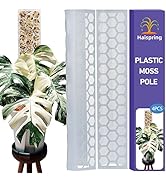 Plastic Moss Pole 4 Pcs Plant Stakes Extending to 62 Inch for Training Indoor Climbing Plants Suc...