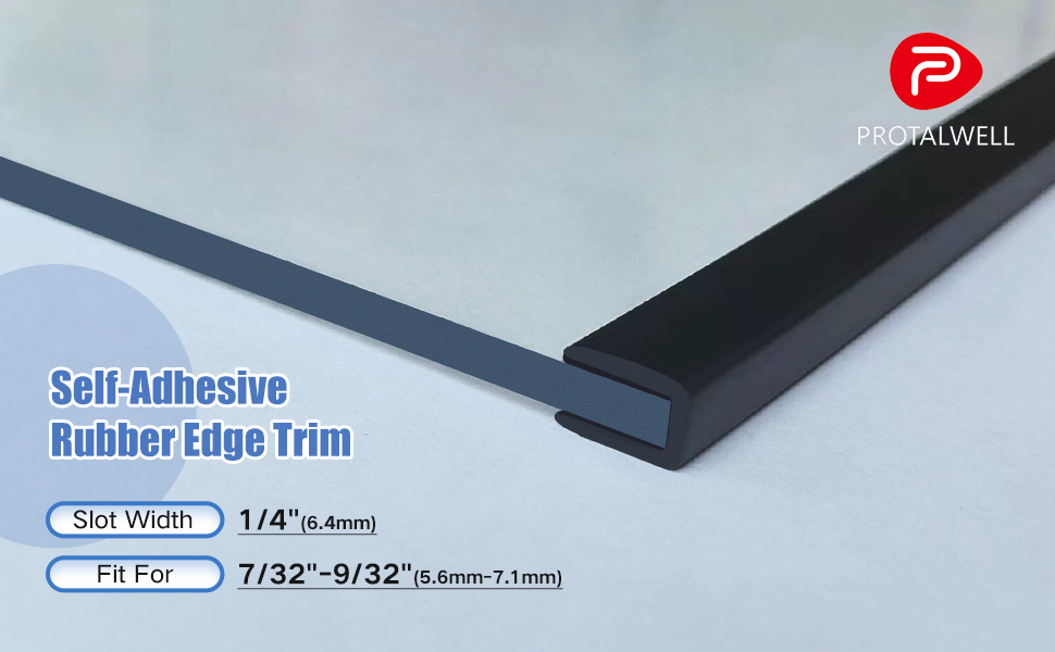 Rubber Edge Trim, SelfAdhesive Rubber Edge Trim, Edge Protector for 1/