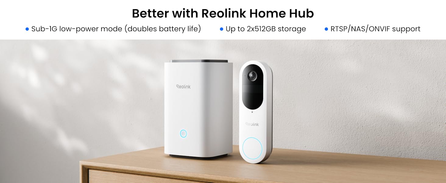 REOLINK Wireless 2K Battery Video Doorbell Camera