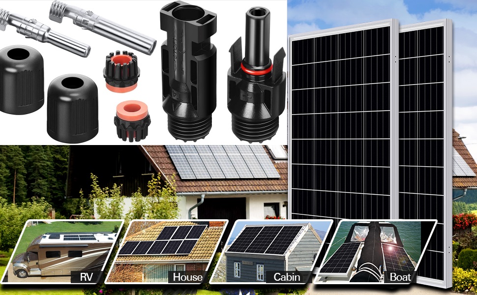 12 Pairs of Solar Plug Set MC4 Solar Panel Solar Plug Play Solar System