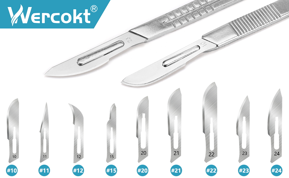 55PCS Scalpel Blades Kit, 1011121522 Surgical Sterile