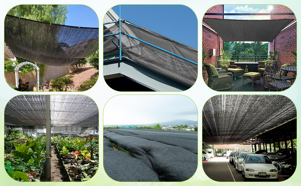 40 Shade Cloth 2 PCS, FAMIROSA 10 * 20ft Resistant Sun