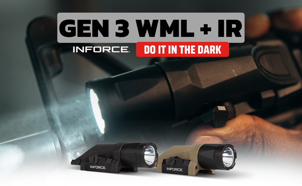 INFORCE WML WHITE/IR ライト GEN3 Gen 3 WML Weapon Light with IR by Inforce