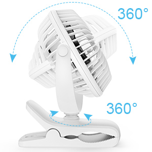 360 degree adjusable small fan with clip personal usb fan