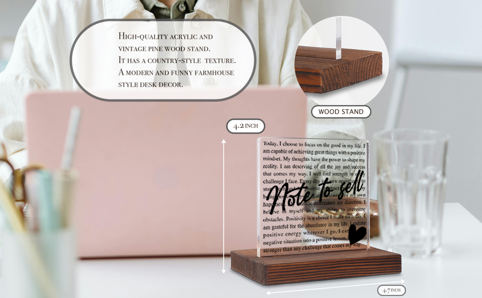 Note To Self Desk Decor