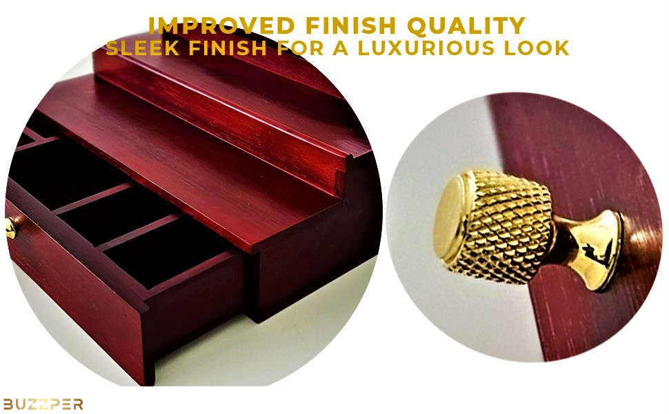 BUZZPER Cologne Stand Organizer for Men 3 Tier Wooden