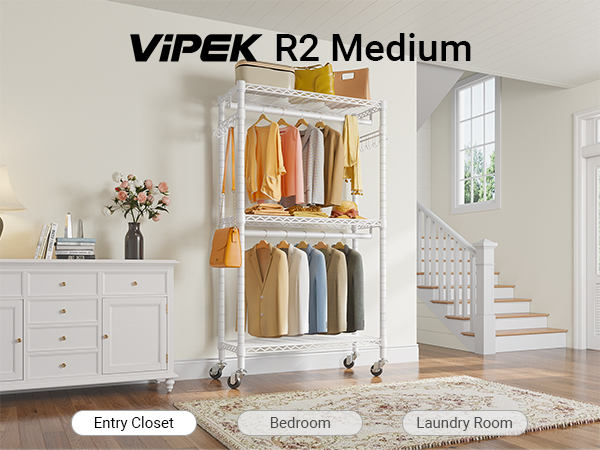 Amazon.com: VIPEK R2 Medium Heavy Duty Clothes Rack Rolling